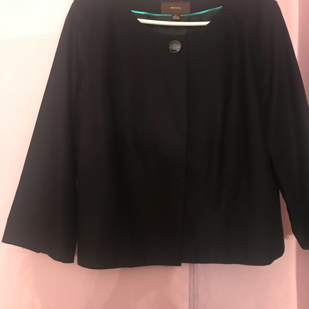 Merona short( to hip) Blk. jacket